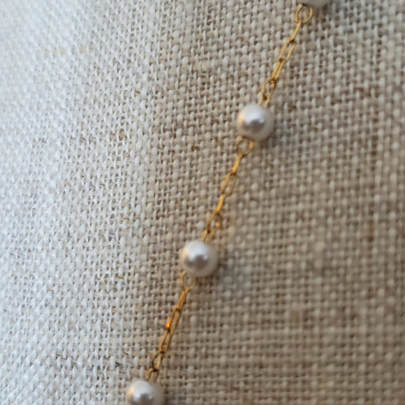 VINTAGE Louis Vuitto pink Logo & gold filled seed pearl necklace - Picture 4 of 10